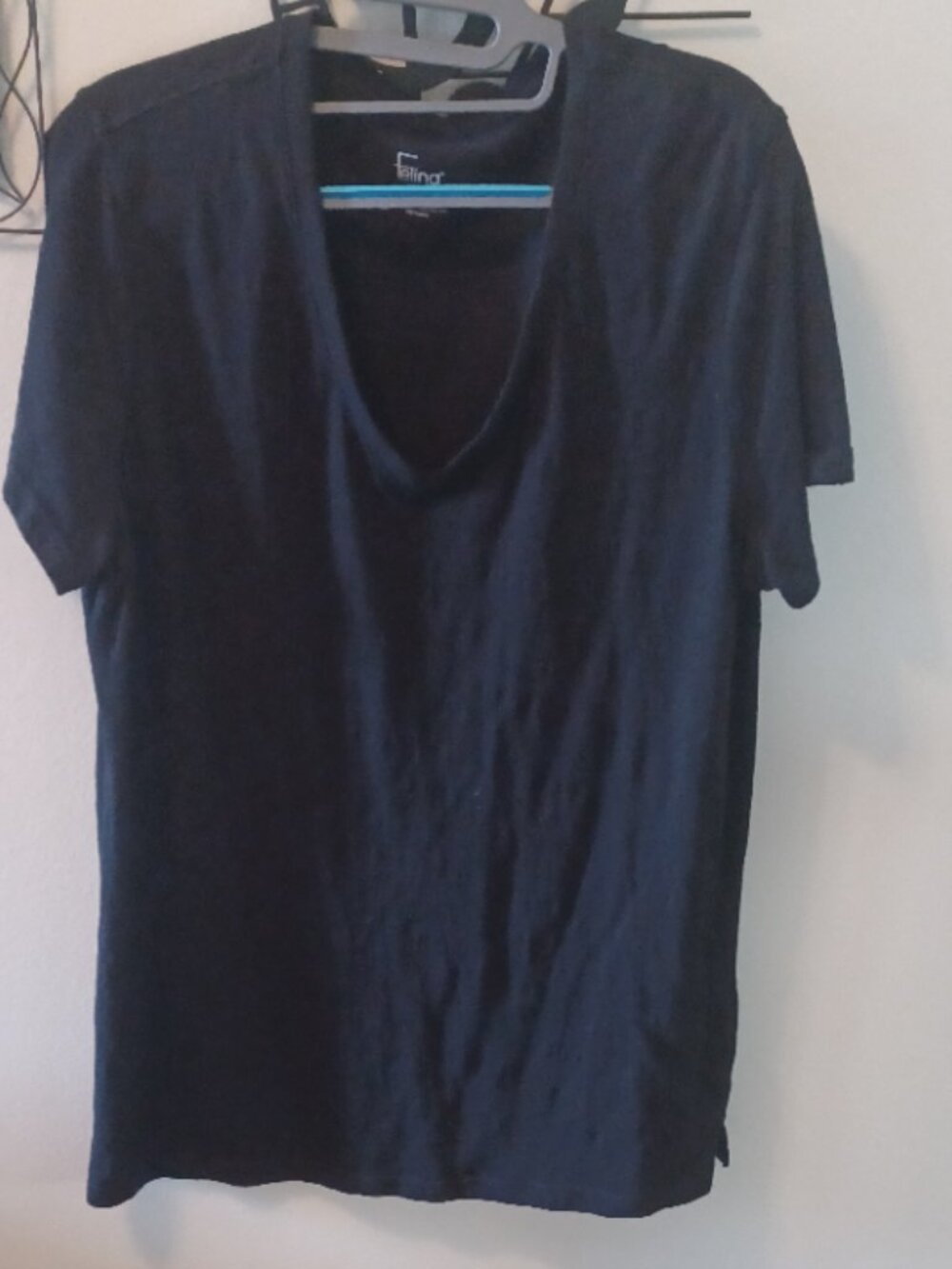 Felina Like New Black Short Sleeve VNeck Cotton/Modal TShirt XL